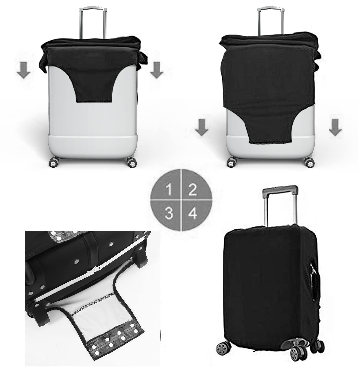 Heart Home Marvel Avengers Luggage Cover|Polyester Travel Suitcase Cover|Washable|Stretchable Suitcase Protector|22-26 Inch|Medium (Blue) - Image 7