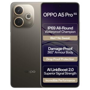 OPPO A5 Pro 5G (Mocha Brown, 8GB RAM, 256GB Storage)|6.67” HD+ 120Hz Refresh Rate Screen | 45W SUPERVOOC|with No Cost EMI/Additional Exchange Offers