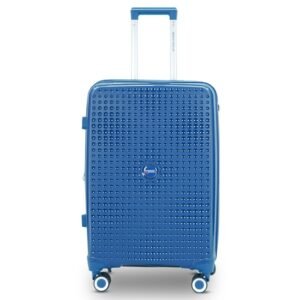 AMERICAN TRAVELLER Tourispro 2.0 Trolley Bag Lightweight Large | Expandable Suitcase | Polypropylene | Travel Luggage Bag |TSA Type Lock | 8 Disc Wheels (24, Navy Blue)