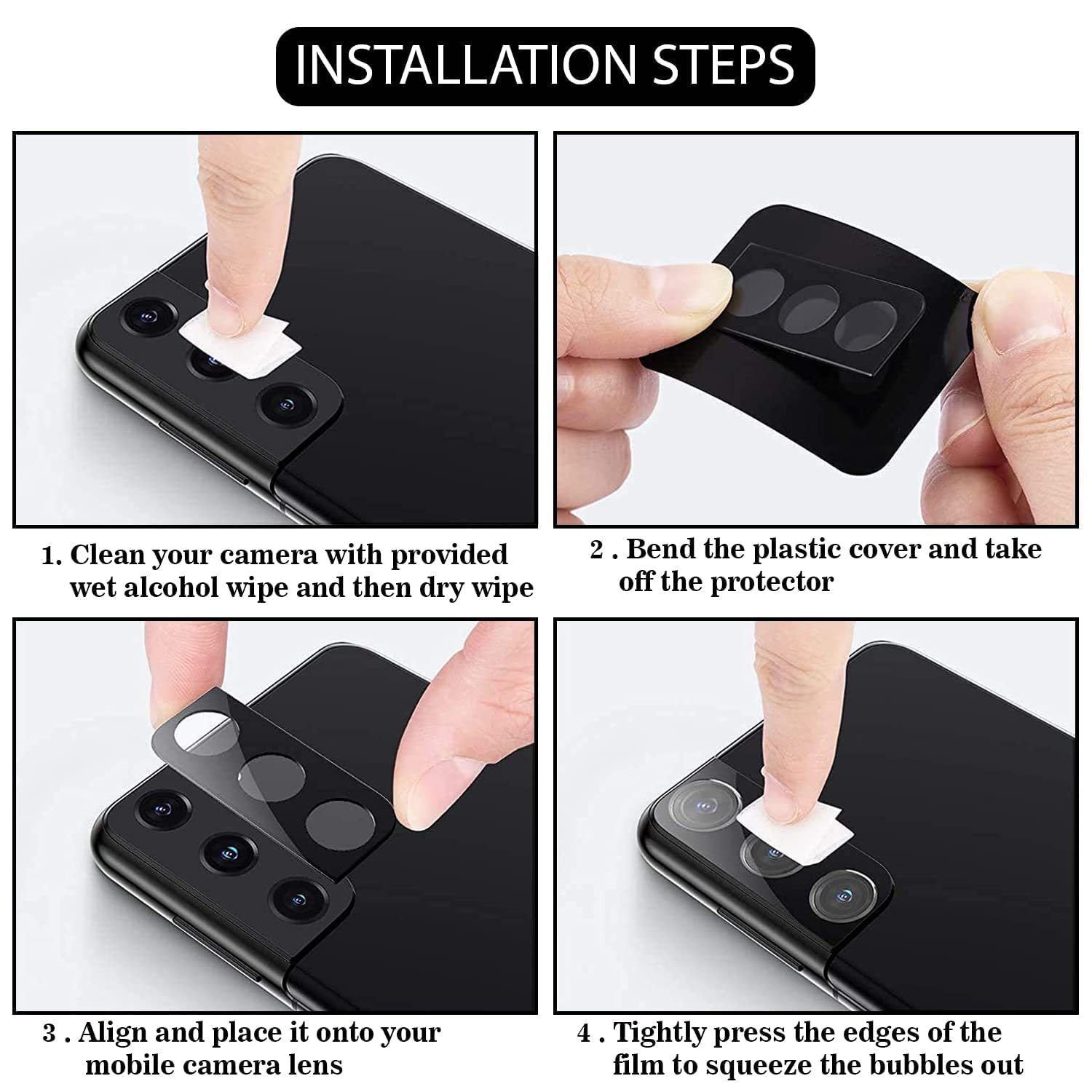Pinaaki Enterprises Camera Lens Protector For Moto Edge 60 Fusion 5G (9H Hardness.Scratch Resistance) With Free Installation Kit - Image 2