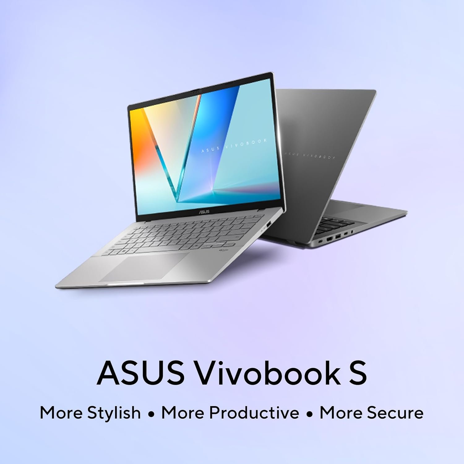 ASUS Vivobook S14, Smartchoice, AMD Ryzen AI 5 330, 16GB RAM, 512GB SSD,FHD+ 14", Win11, Office 2024,M365 Basic (1Year),Cool Silver, 1.4Kg, M3407KA-SF2501WS, 50 TOPS, Metallic Design Copilot AI Laptop - Image 2