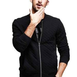 fanideaz Mens Diamond Cut Zipper Jackets Premium Bomber Jacket for Man|Winter Jackets Men Trendy and Comfortable Puffer Jacket for Men|Stylish Regular Fit