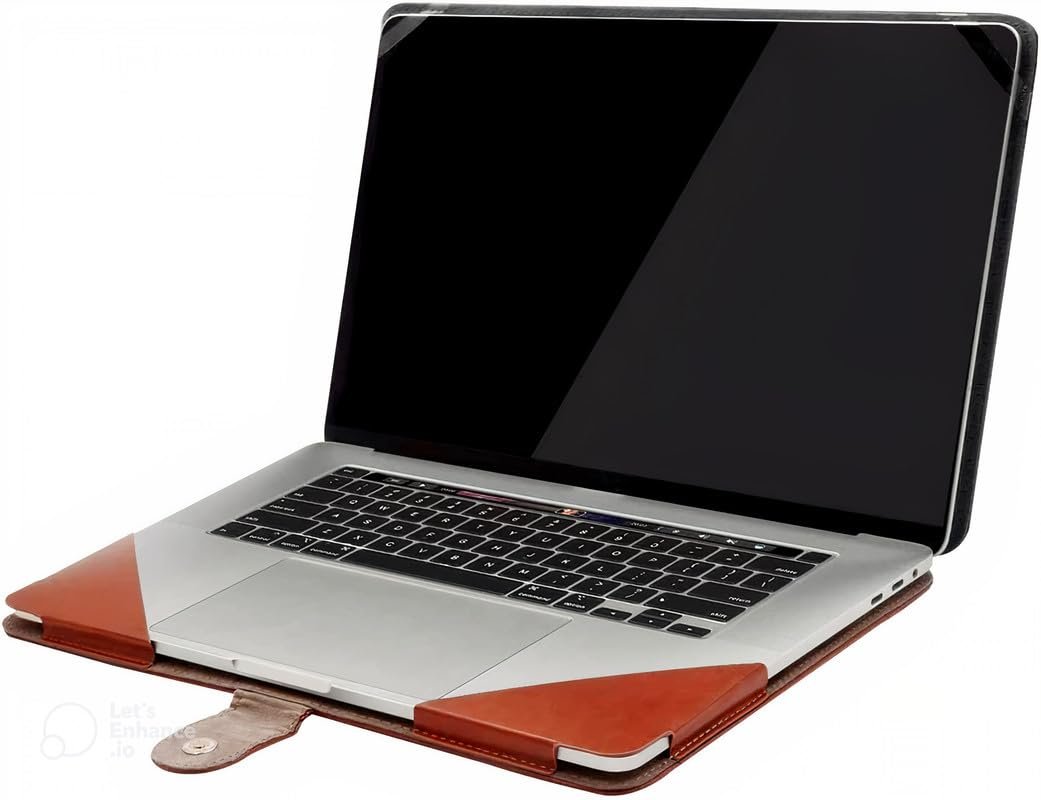 Meqnes Original PU Leather Folio Case Laptop Cover for Lenovo Yoga 6 AMSK Ryzen 7 5700U 13.3 Inches 2-in-1, 82Nd00Dnin, Brown (MSK-30A)