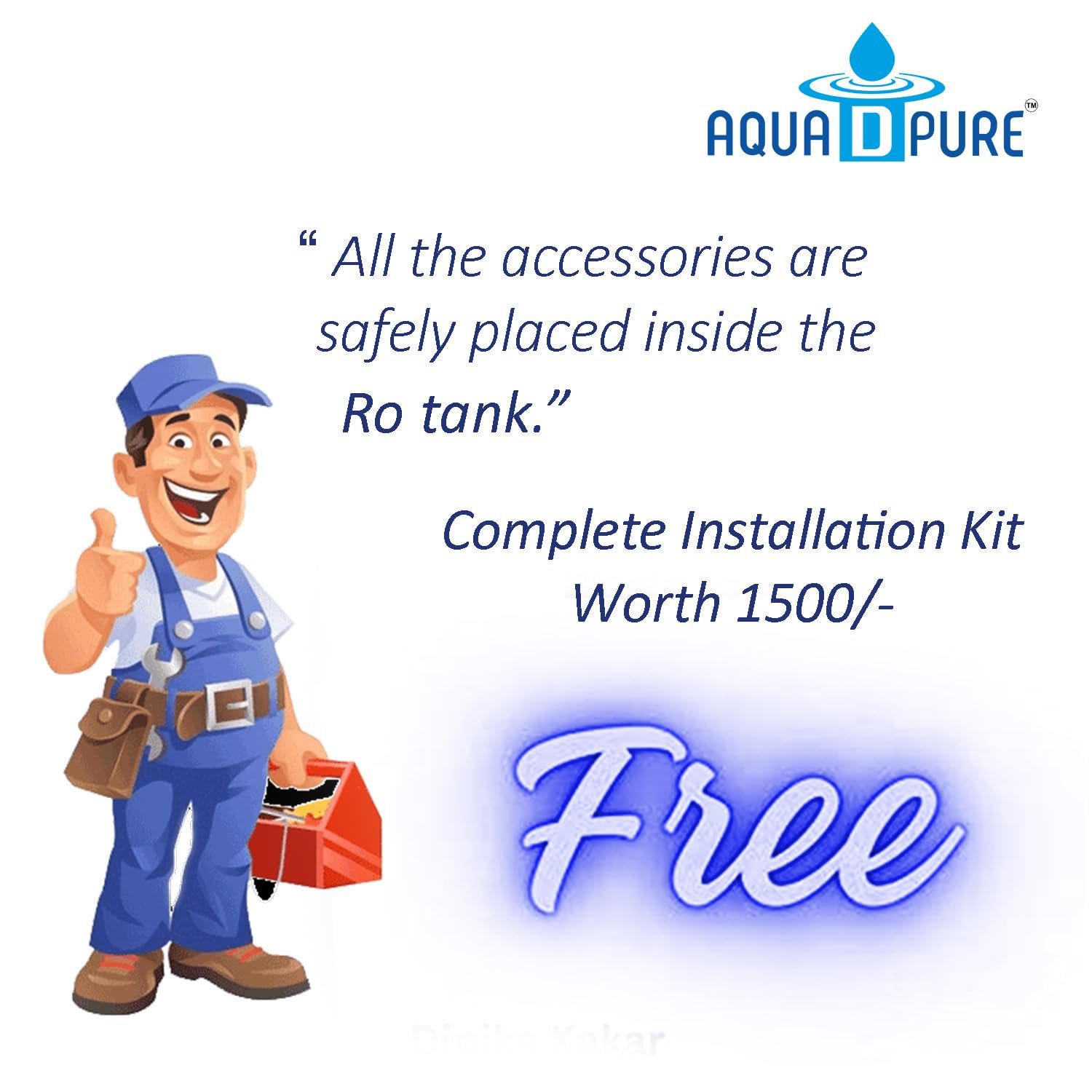 AQUA D PURE Zinc RO Water Purifier with Bio Copper and Alkaline Filter Technology Purification, UV, UF and TDS Controller | 12Litre | Fully Automatic Function and Best For Home and Office - Image 4