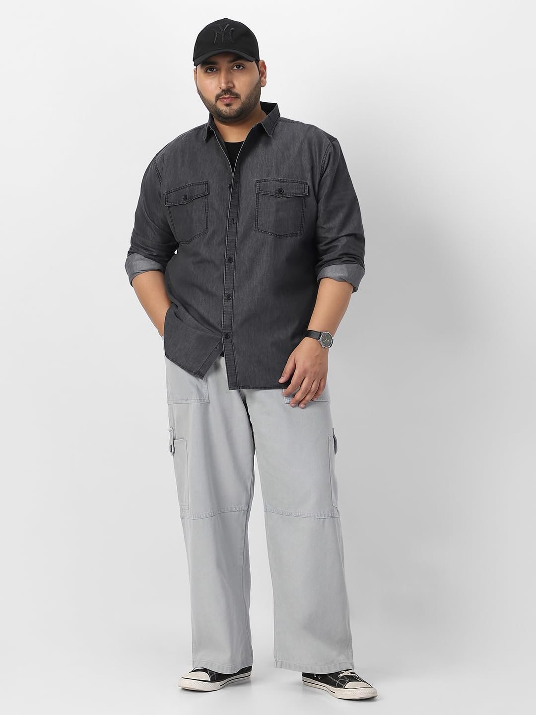 Urbano Plus Men's Full Sleeve Regular Fit Casual Denim Shirt - Image 5