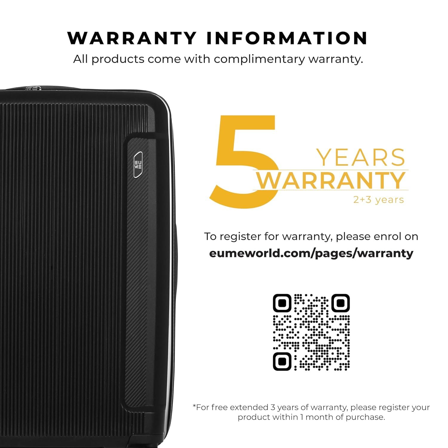 EUME Nomad Trolley Bags for Travel Large Size, Travel Bags for Luggage Trolley, Charcoal Black, 76 cms | Polypropylene (PP) 8 SilentRun Wheels Suitcase | - Image 9