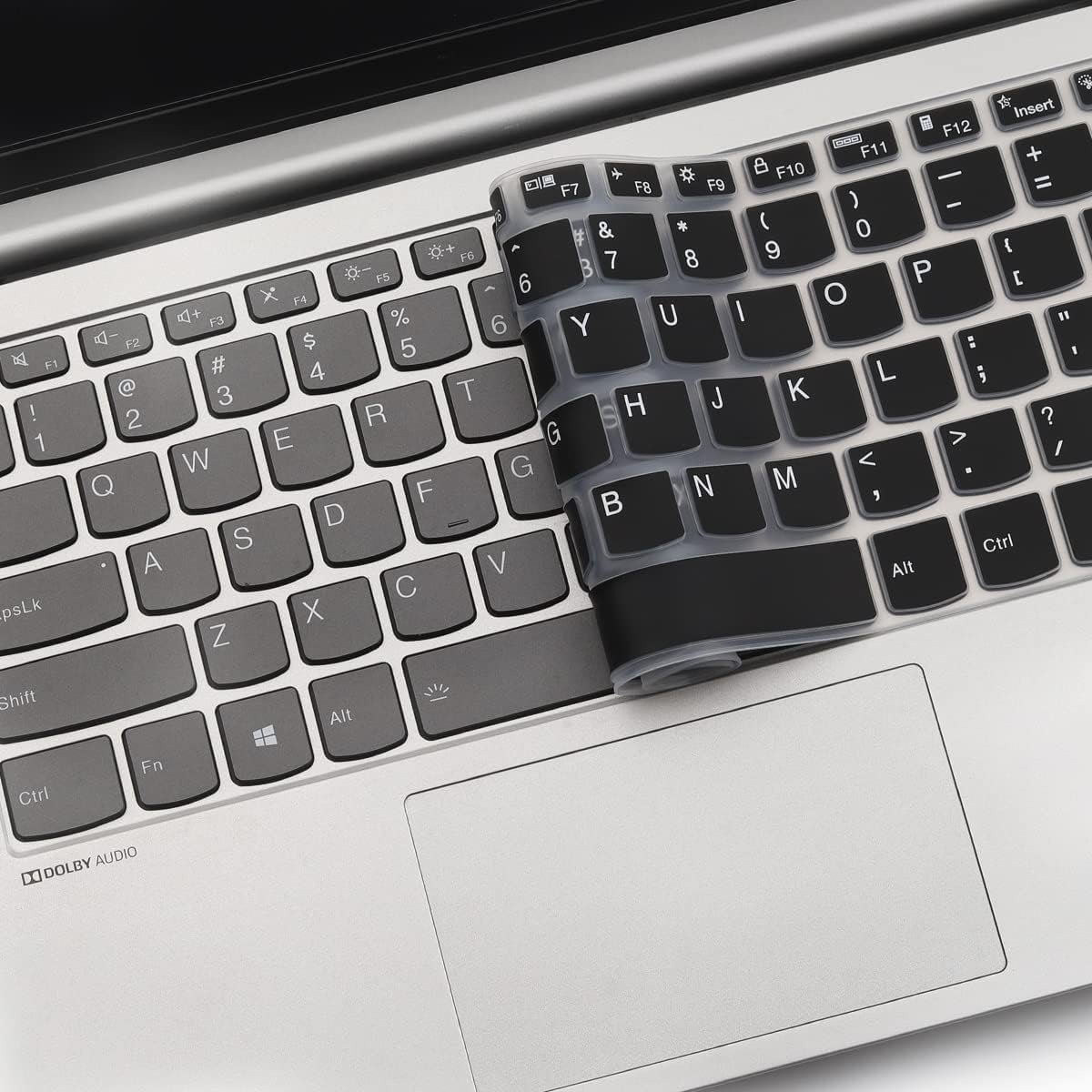 Oaky Keyboard Protector Cover for 2021 2020 Lenovo Flex 5 5i 14", Ideapad 5 14",Silm 7 9 14", Yoga 5i 7i 9i 14 14s 7 Pro, IdeaPad Slim 5i 7i Pro, ThinkBook 14 14s G2 G3 - Silicon Black - Image 5