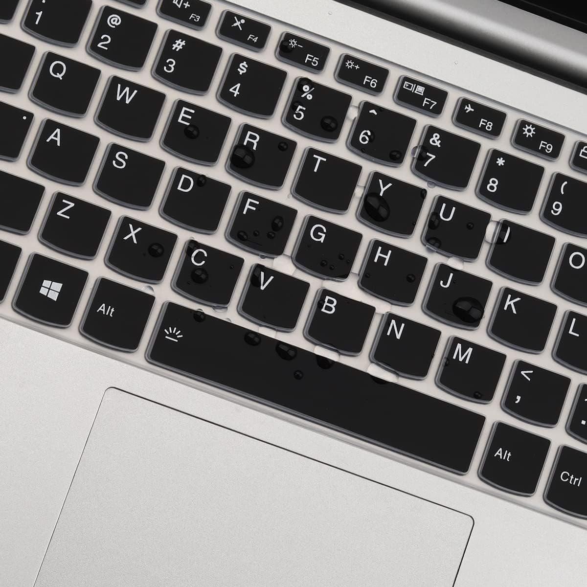 Oaky Keyboard Protector Cover for 2021 2020 Lenovo Flex 5 5i 14", Ideapad 5 14",Silm 7 9 14", Yoga 5i 7i 9i 14 14s 7 Pro, IdeaPad Slim 5i 7i Pro, ThinkBook 14 14s G2 G3 - Silicon Black - Image 6