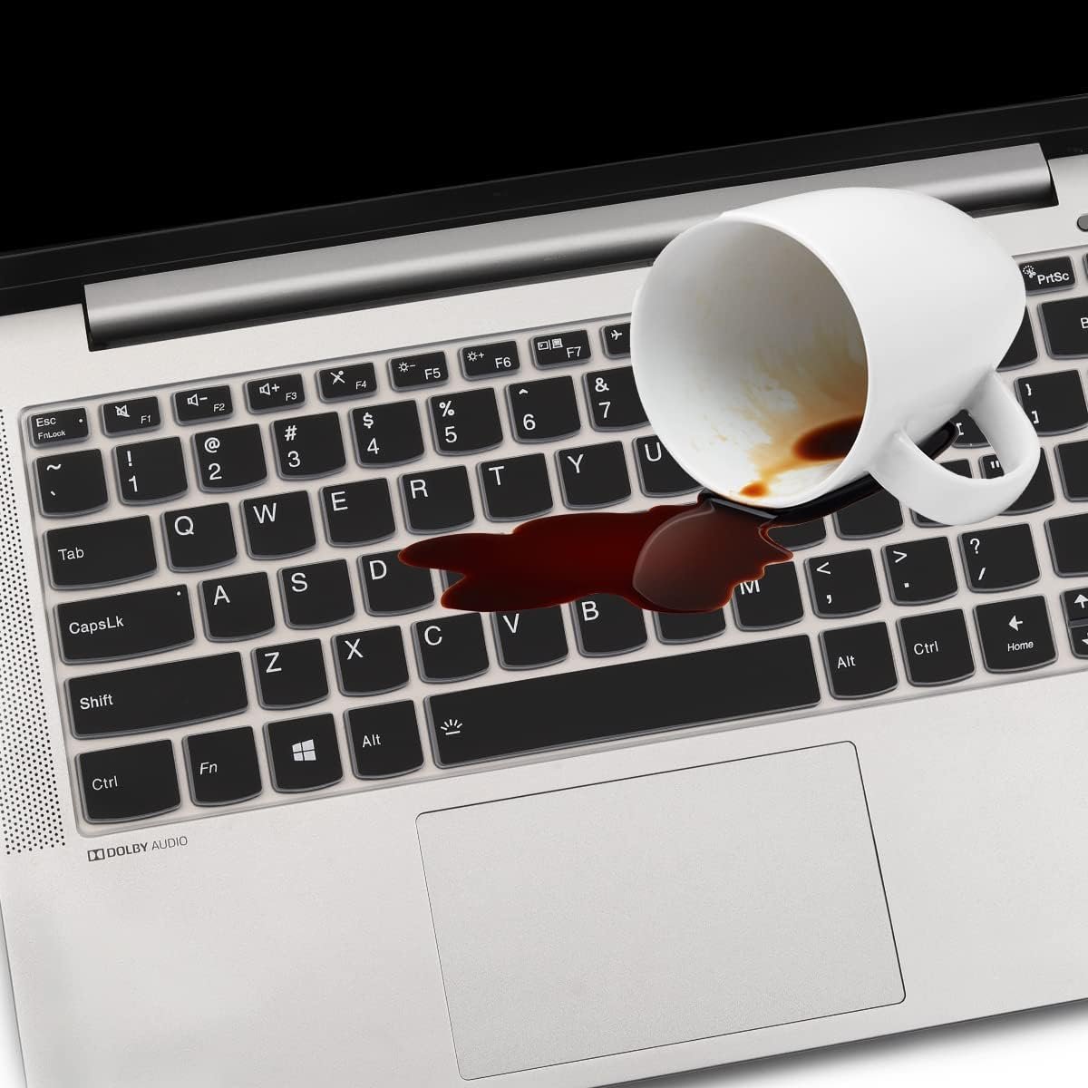 Oaky Keyboard Protector Cover for 2021 2020 Lenovo Flex 5 5i 14", Ideapad 5 14",Silm 7 9 14", Yoga 5i 7i 9i 14 14s 7 Pro, IdeaPad Slim 5i 7i Pro, ThinkBook 14 14s G2 G3 - Silicon Black - Image 7