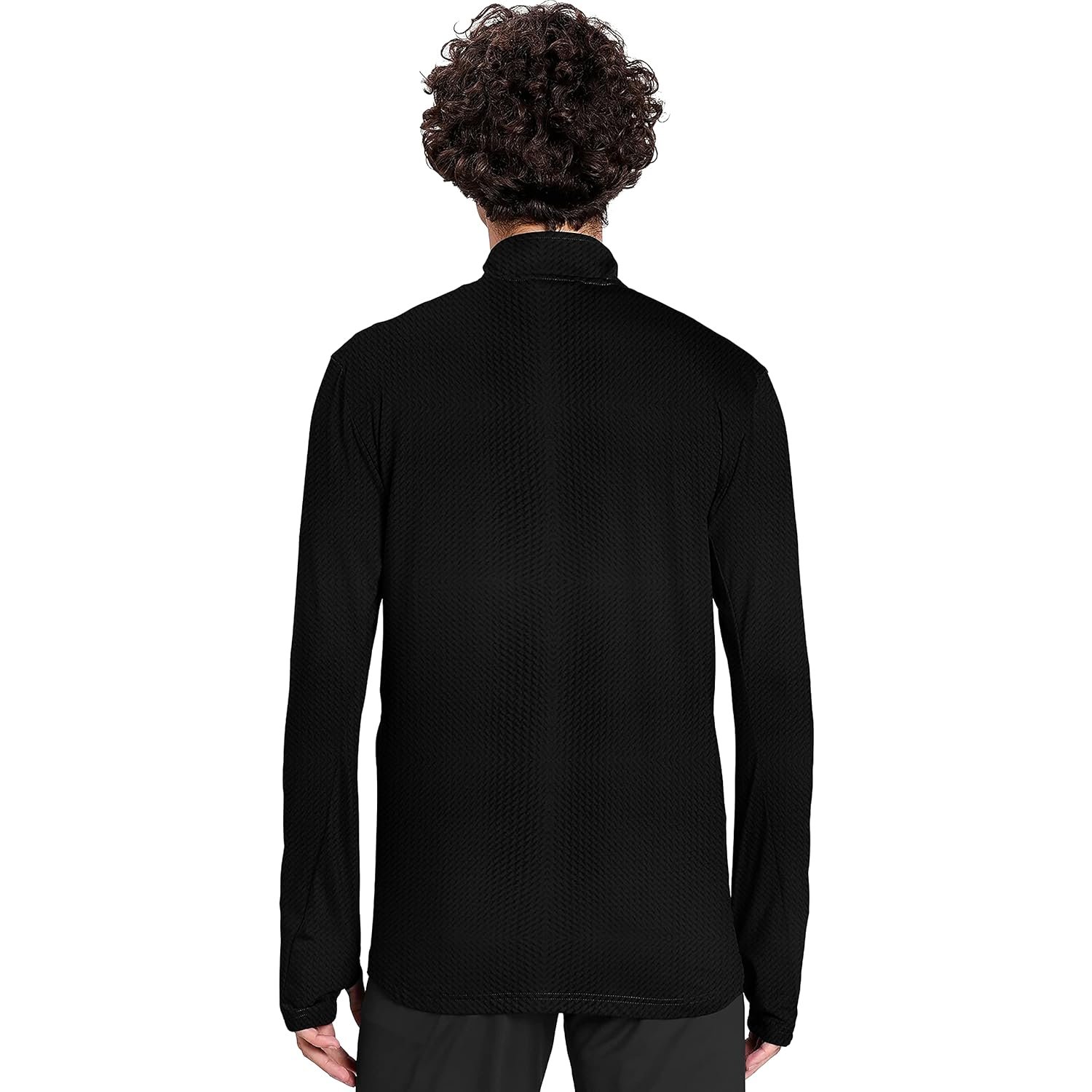 London Hills Men's Polyester High Neck Full Sleeve Full Zip with Pocket Solid Sports Track Standard Length Jacket - Image 2