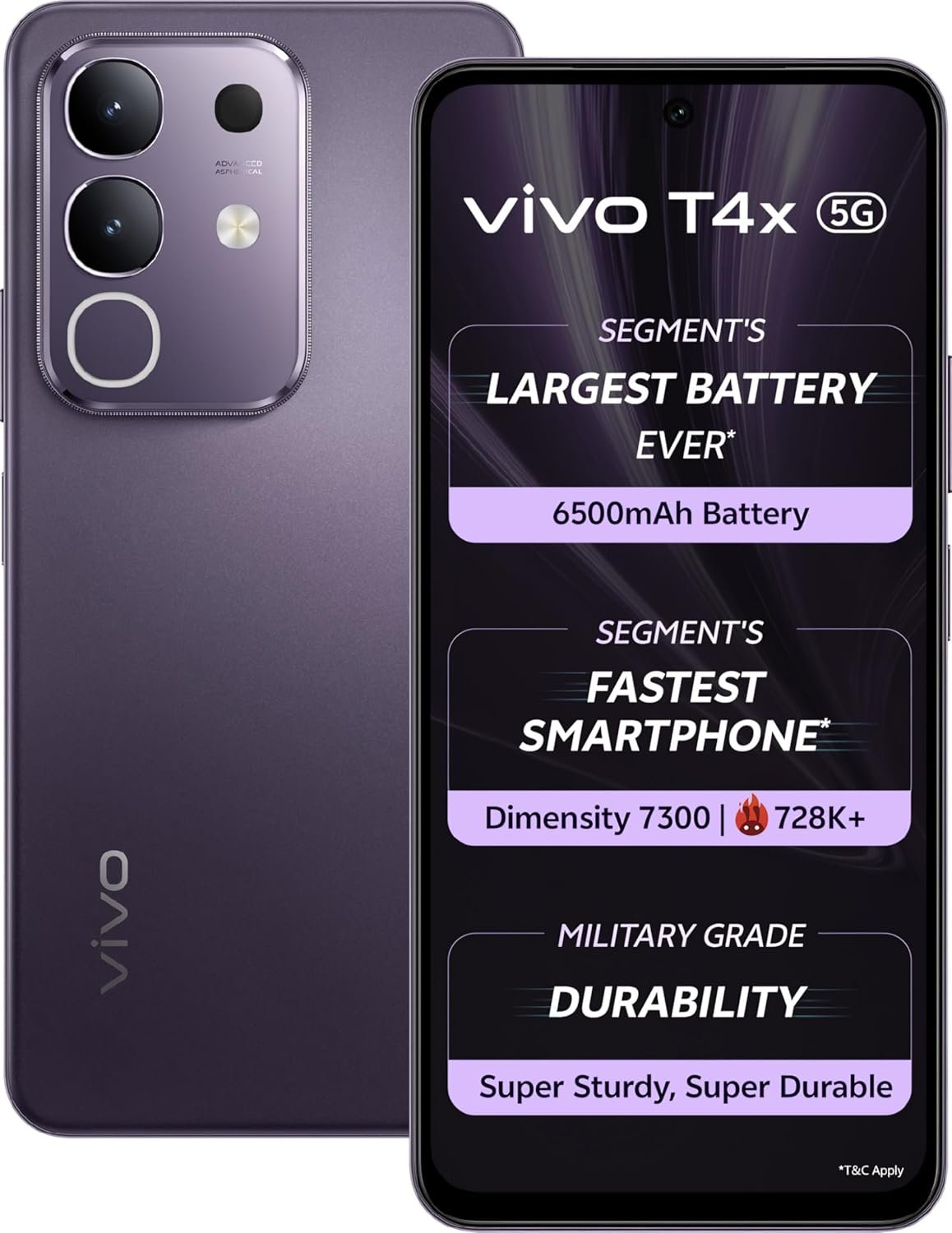 VIVO T4x (Pronto Purple, 8GB 256GB)