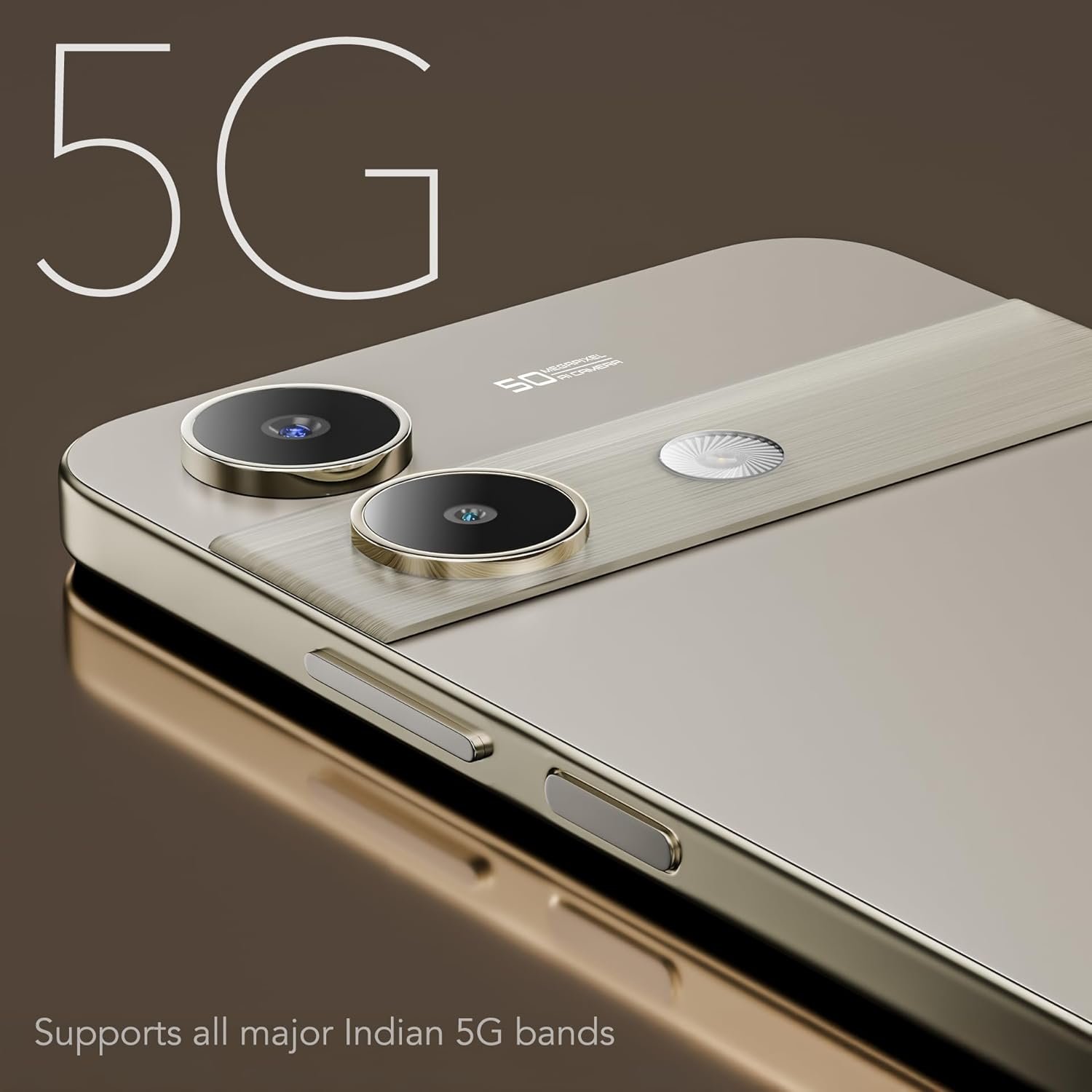 Lava Storm Play 5G (Dune Titanium, 8+8*GB RAM, 256 GB Storage)|India's First MT D7060 Processor with 525k Antutu |50 MP AI Camera | 6.75" HD+ Display| 5000 mAh Battery |IP64 Dust & Water Proof - Image 9