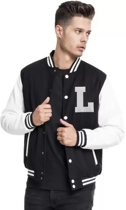 Men's varsity jacket for winter wear full sleeves casual jacket letterman cotton fleece