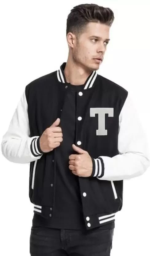 Men's varsity jacket for winter wear full sleeves casual jacket letterman cotton fleece