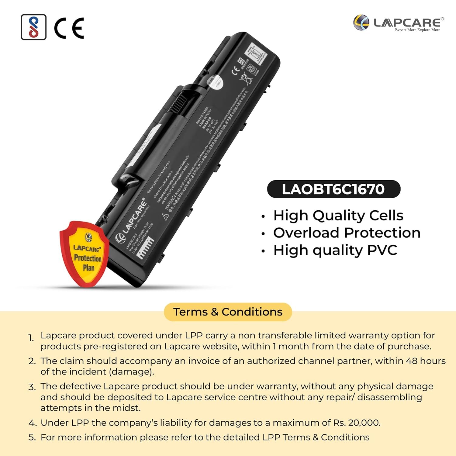 Lapcare Laptop Battery for Acer AS07A32 AS07A31 AS07A41 AS07A51 for Acer Aspire 4310 Series (Black) - Image 6