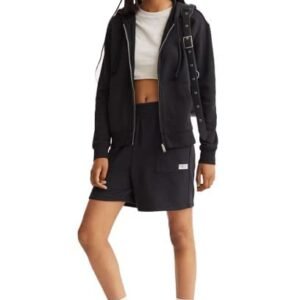 Long Black Hoodie for Women Hooded Winter Wear Jacket