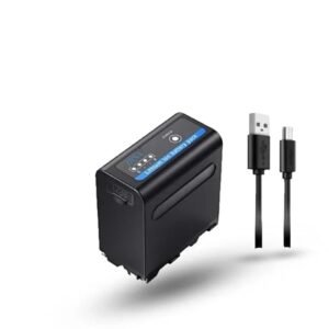 F970 USB Batteries 48800MAH NX100 Battery for PXW-Z150, NEX-EA50M, FDR-AX14K, HDR-AX2000, FX1, FX7, FX1000, HVR-HD1000, V1U, Z1U, Z5U, Z7U, HXR-NX5U, MC2000U, MC2500, HXR-NX100 Camcorder -LRSA