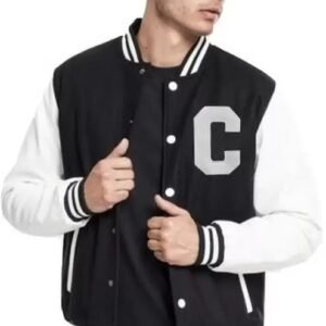 Men’s varsity jacket for winter wear full sleeves casual jacket letterman cotton fleece