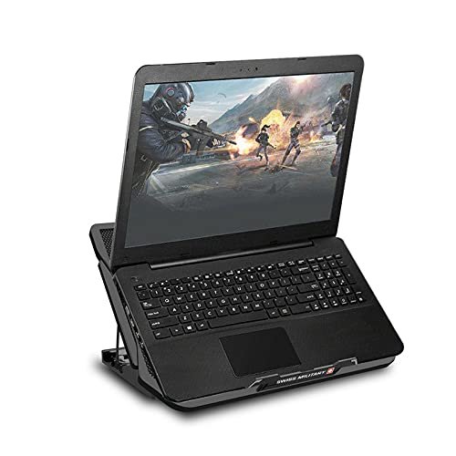 Swiss Military Combo of Luggage Bag, Cabin Luggage, Overnighter Trolley Bags | Ergo 360° Wheels, Telescopic Handle, 23L, Black, Laptop Stand with Cooling Pad, Laptop Stand for Desk, Mesh Body - Image 7