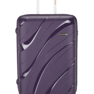 Wildcraft Polypropylene 4 Wheels Spinner Agena Hard Trolley Suitcase (12430) Purple (Medium), 65 cm