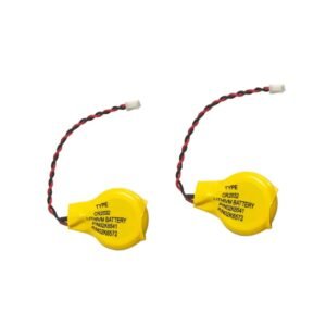 Compatible with CR2032 3V PLC BIOS CMOS Power for Lenovo Think Pad Mother Board 2 Pin Connector Lithium Battery CMOS Power for Lenovo ThinkPad X1 X30 X31 X220 T410 T420 W700 W510 (Pack of 2)