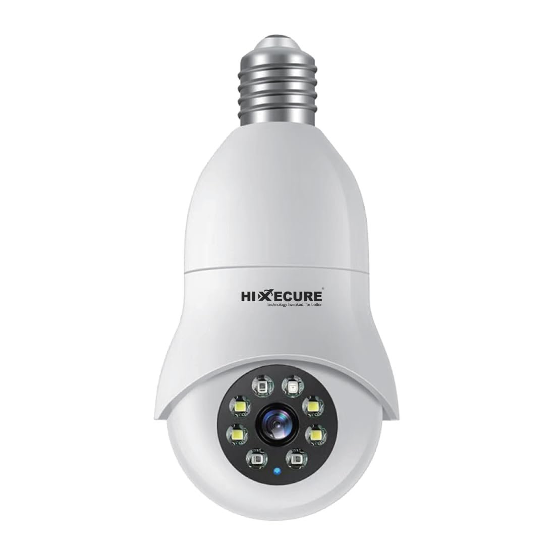 Hixecure 2MP PTZ Bulb WiFi Camera | Human Detection, Night Vision, 2-Way Audio | Support HFX Cloud Storage |Pan & Tilt | Two Way Audio | 10X Digital Zoom