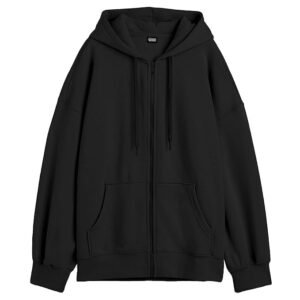 Women’s Solid Zip-Up Hoodie Jacket – Long Sleeve Hooded Neck Lightweight Casual Outerwear