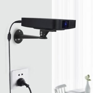 Projector Stand, Wall Mount for Home Theater, Mini Projector, Security Camera, CCTV, Webcam, 360° Rotation