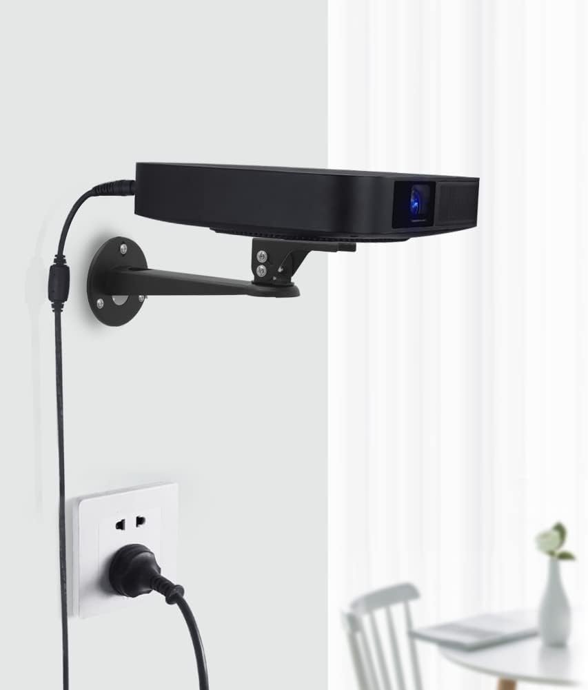 Projector Stand, Wall Mount for Home Theater, Mini Projector, Security Camera, CCTV, Webcam, 360° Rotation