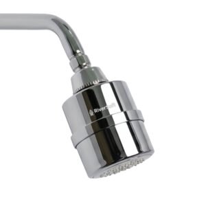 RiverSoft DIVA-01 Shower Filter for Hard Water with 15 Stages | Hard Water Shower Filter | Water Softener for Bathroom (Chrome, Pack of 1)