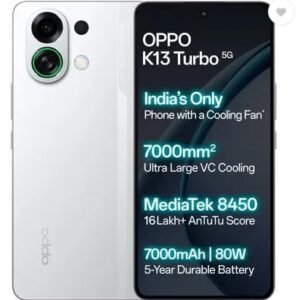 OPPO K13 Turbo 5G, White Knight (8GB, 128GB)