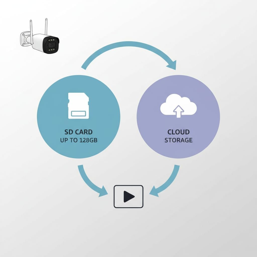 COFE CF-4G-BP07 3MP 4G Outdoor Security Camera | Human & Motion Detection | Dual Light | Full-Color Night Vision | IP66 Waterproof | 128GB SD Card & Cloud Storage | Wireless CCTV for Home & Office - Image 5