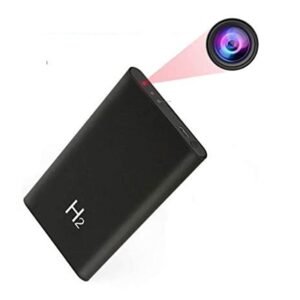 1080p Full HD Camera Power Bank 5000mAh H2 Power Bank Camera Audio Video Recorder Security Camera (Non WiFi Camera) Inodoor Outdoor Security Video Camera-Black
