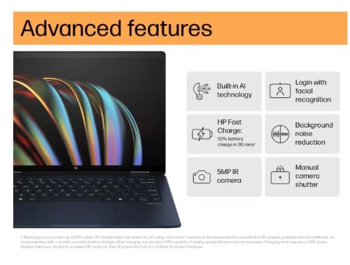 HP Envy x360 14-fc0179TU 2-in-1 Laptop | Intel Core Ultra 7 155U (12C/14T, up to 4.8GHz), 32GB RAM, 1TB PCIe Gen4 SSD, 14" Touch Display, Intel Graphics, Windows 11 Home, Blue - Image 2