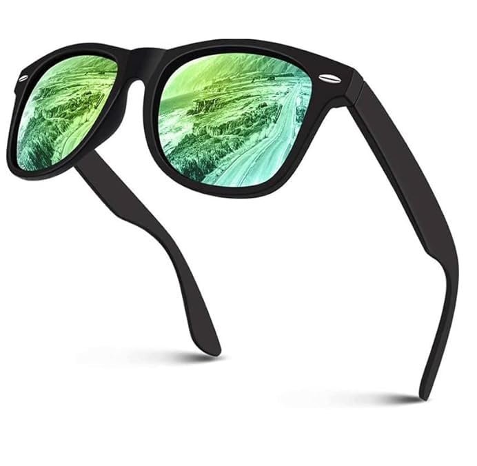 Unisex Retro, Cateye, Rectangle Sunglasses For Women And Men | Stylish Classic Shades Black, Clear, Green, White | Latest Branded Combo Offer Pack UV400 Protection Fashion Glasses With Box #1378 - Image 4