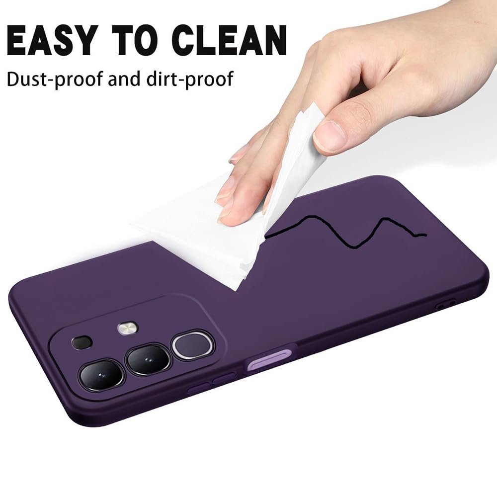 Amazon Basics Mobile Cover for Vivo T4x 5G | Full Camera Protection | Premium Liquid Silicon Case | Flexible Bumper Case for Vivo T4x 5G / Y29 4G / Y31 Pro 5G / iQOO Z10x 5G (Purple) - Image 6