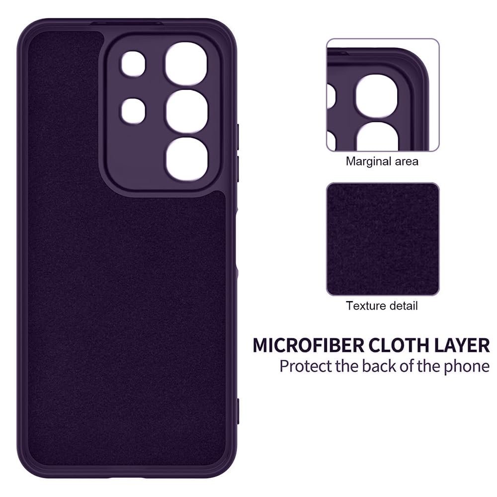Amazon Basics Mobile Cover for Vivo T4x 5G | Full Camera Protection | Premium Liquid Silicon Case | Flexible Bumper Case for Vivo T4x 5G / Y29 4G / Y31 Pro 5G / iQOO Z10x 5G (Purple) - Image 7
