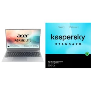 acer Aspire Lite, AMD Ryzen 3-5300U, 8 GB RAM, 512 GB SSD, Full HD 15.6"/39.62 cm, Windows 11 Home, Steel Gray, 1.5 + Kaspersky Standard 1 Device 1 Year (Physical Pack)