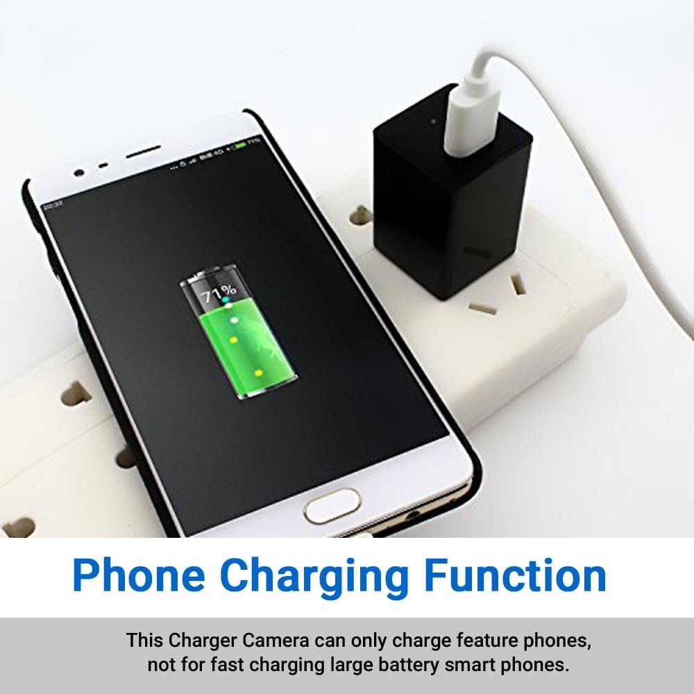 TECHNOVIEW Wired 1080p Charger USB Camera FHD Video and Audio Indoor Recorder Upto Motion Detection and Loop Recording Feature Support Upto 128GB Card Black - Image 7