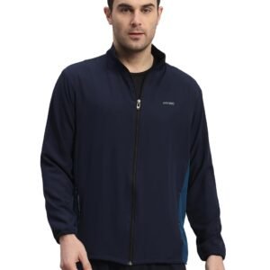 FITINC Contrast Panel Sports Jacket for Men