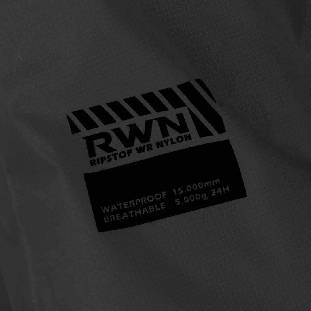 Rynox Unisex Adult H2Go Pro 3 Rain Standard Length Jacket I 15000mm Waterproof Nylon Shell | Motorcycle Riding Rain Jacket | Heat Sealed Seams | Drycore WR Zippers - Black, 4XL - Image 4