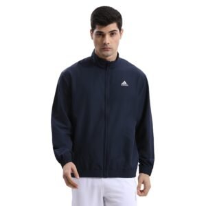 adidas Men’s Corp Wv Ttop Sports Jacket – Navy Durable, Lightweight, Breathable Sportswear Track Jacket for Gym, Running, Fitness, Casual Activewear for All-Season