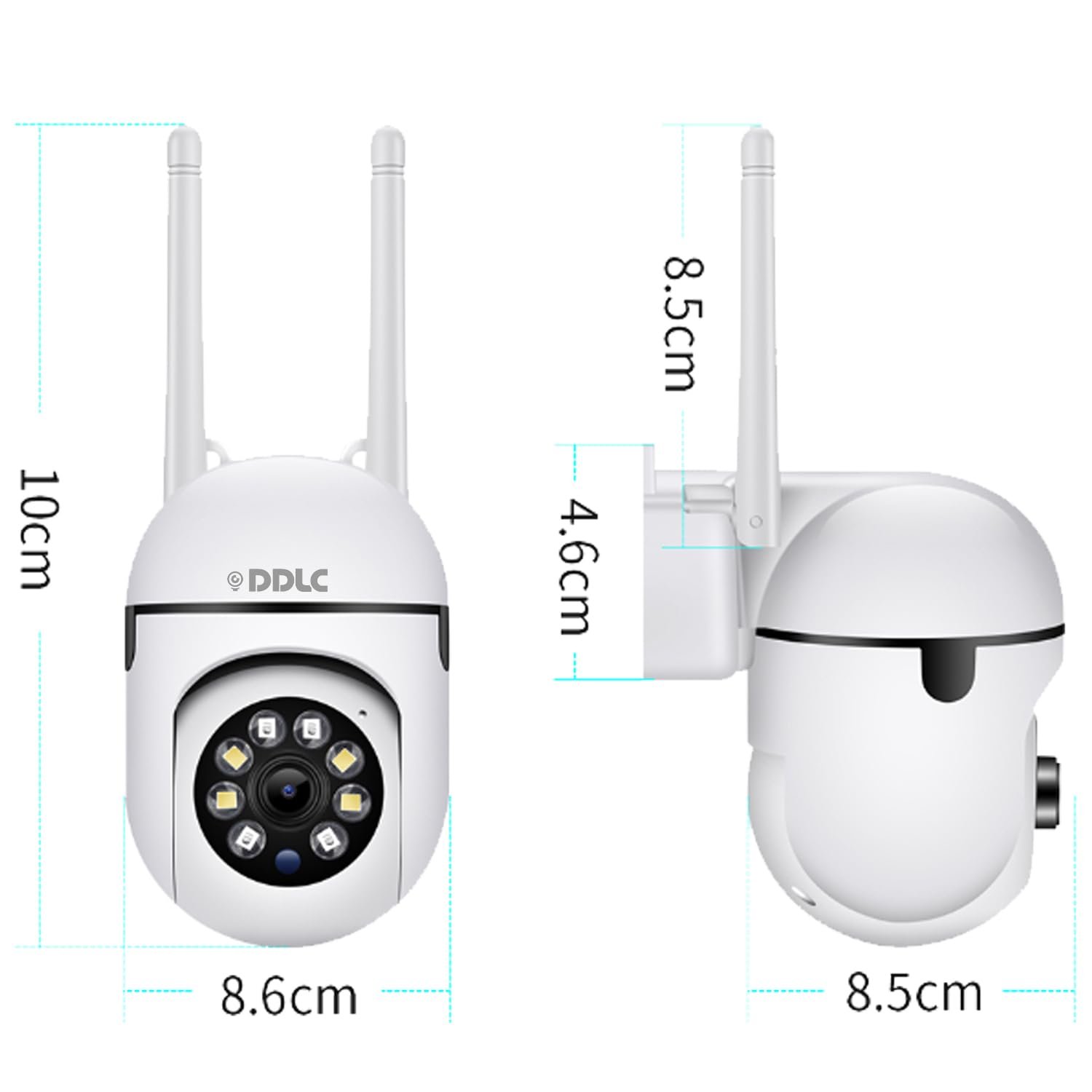 DDLC wi-fi Mini IP PTZ Camera CCTV Security Surveillance with Two Way Audio Colour Vision Indoor & Outdoor Use (MINI PTZ)