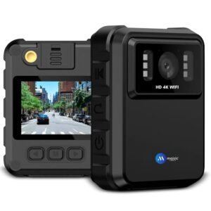 Maizic Smarthome 4K HD WiFi Clip-Cam Body Camera – 128GB, Mobile Wireless, Night Vision, 150° Wide Angle, IP65 Waterproof, Audio/Video Recording for Security, Law Enforcement & Personal Use