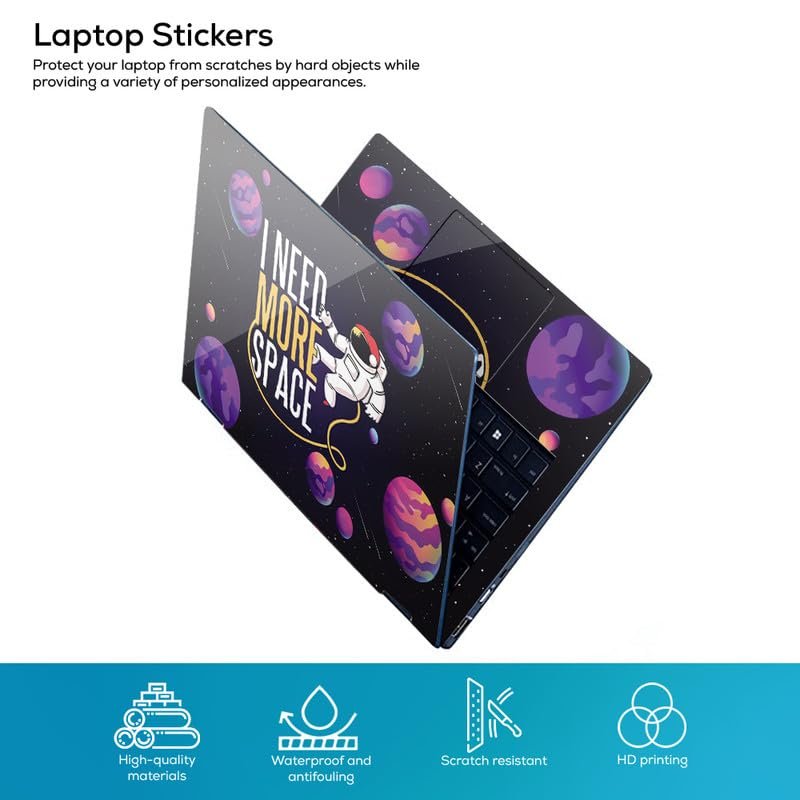 Space D11 World Full Body Vinyl Laptop Skin/Sticker/Cover Upto 15.6 Inches Laptops Laminated-Removable-HD Quality Compatible for Hp-Dell-Sony-Lenovo-Asus etc.(15x10 Inches) - Image 2