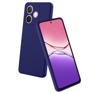 Amazon Brand-Solimo Mobile Cover for Oppo A5 Pro 4G / A5 Pro 5G | Full Camera Protection | Premium Liquid Silicon Case | Flexible Bumper Case for Oppo A5 Pro 4G / A5 Pro 5G (Dark Blue)