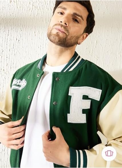 Men's varsity jacket for winter wear full sleeves casual jacket letterman cotton fleece - Image 5