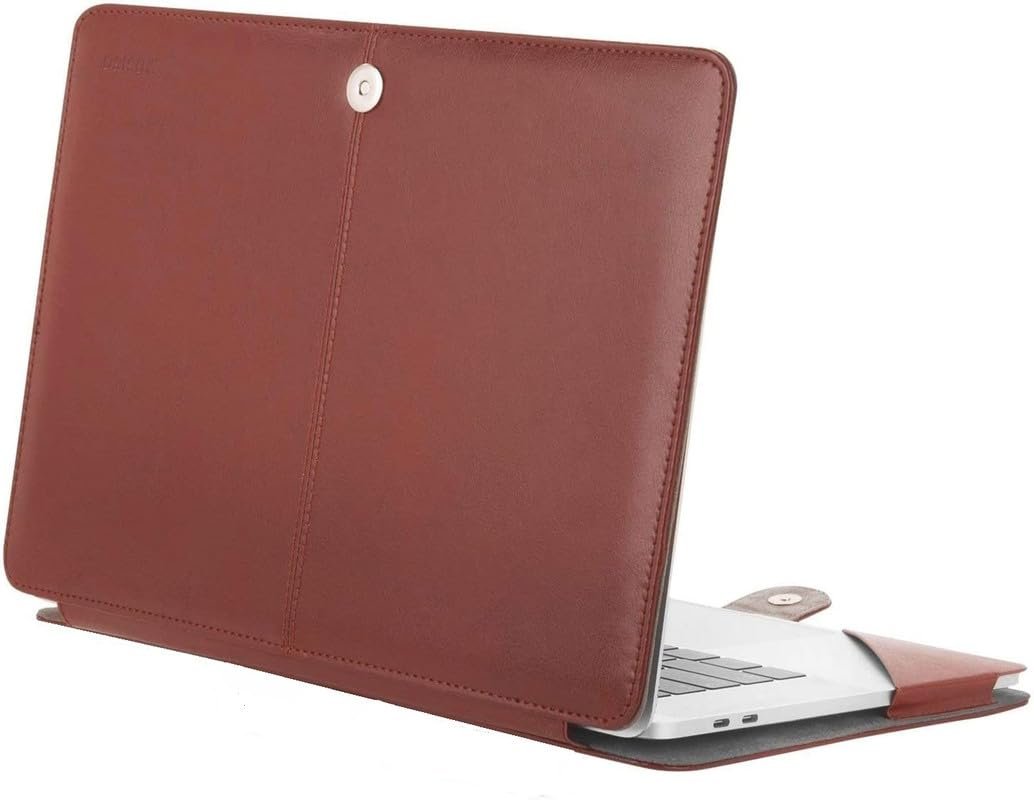 Flausen Genuine PU Leather Laptop Case for Yoga 7 14" IPS 2-in-1 Leather Laptop case for Lenovo (Brown) -M212