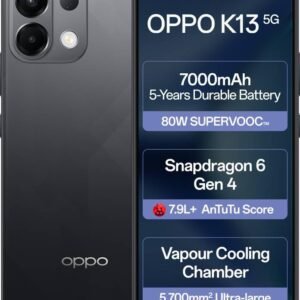 Oppo K13 5G (Prism Black, 8GB RAM 128GB Storage)