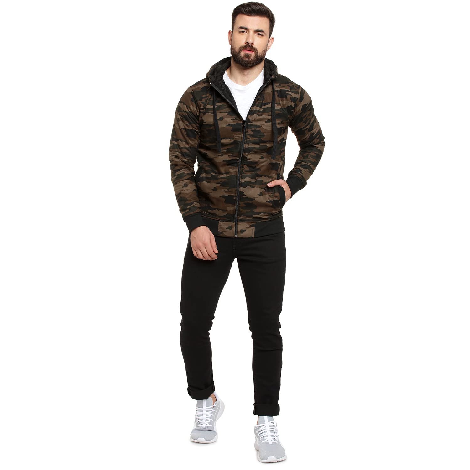 Campus Sutra Mens Cotton Blend Standard Length Jacket - Image 5